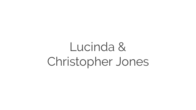Lucinda & Christopher Jones